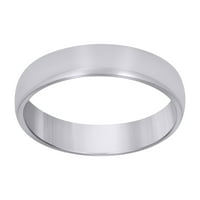 Стерлинги сребро Унисе-Размер-купол комфорт-годни сватба годеж Годишнина група пръстен