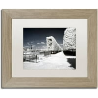 Картина нов поглед към Париж от Филип Хюгонар, бяла матова Рамка от бреза