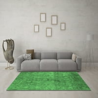 Ahgly Company Indoor Rectangle Persian Emerald Green Bohemian Area Rugs, 6 '9'