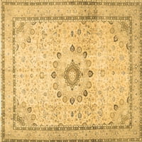 Ahgly Company Indoor Rectangle Medallion Brown Traditional Area Rugs, 7 '10'