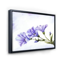 Дизайнарт' сини диви цветя с листа ' традиционна рамка платно за стена арт принт