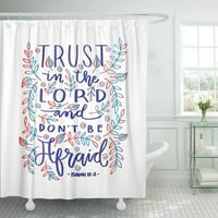 Доверете се на лорд Библейски стих Ръчно надписване на цитат душ завеса