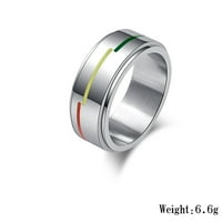 Нов LGBT LGBT Ring Ring Routatable Rainbow Flag Anillos гейове лесбийски бижута Rainbow Ring за гей