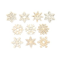 Коледни дървени снежинки висящи украса за украса на орнаменти капки висулки