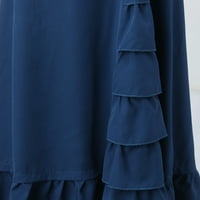 Ведолай пола за дамски ежедневни карирани високи талия A-Line Плисирана къса пола, синя s