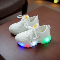 Aoochasliy Girls Shoes Малче бебешки деца бебе момичета момчета LED светлинни обувки Небрежни обувки Спортни обувки