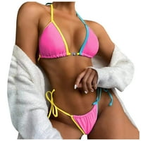 Жени Bandeau Bandage Bikini Set Beachwear Push Up Bwickwear Brazilian Swimsuit