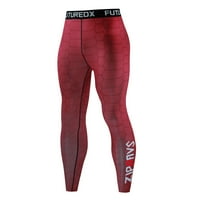Пикси есенни дрехи за жени мъже спортни и фитнес панталони тренировъчни Чорапогащи висока еластичност бързосъхнеща и изпотяваща клинове и панталони червени + л