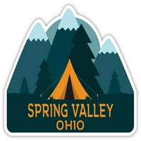 Spring Valley Ohio Suvenir Vinyl Decal Sticker Camping Design Design