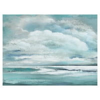 Вълнисти облаци от Джанет тава увити платно живопис Арт Принт