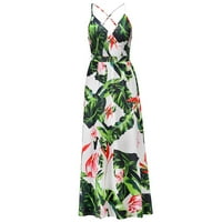 Пролетна лятна рокля Бохемска флорална каишка с дълга рокля жени големи женски рокли летни летни рокли за жени за жени