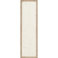 ръчно изтъкан килим от Юта, 2 '6 6', бял
