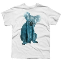 Австралия Misty Forest Koala Bear Boys White Graphic Tee - Дизайн от хора XS