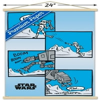 Междузвездни войни: Империята настъпва назад - Стенски плакат на комични панели с дървена магнитна рамка, 22.375 34