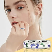 Gnobogi пръстени за жени дами модна пеперуда пръстен модни творчески бижута на пръстена на разстояние