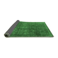 Ahgly Company Indoor Round Oriental Emerald Green Industrial Area Rugs, 3 'Round