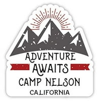 Лагер Нелсън Калифорния Сувенир Винил Стикер Приключение Очаква Дизайн