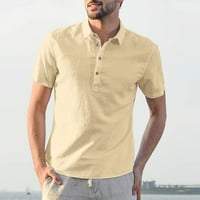 Тениска поло за мъже къси ръкав Основни твърди ризи влага влага с фланелка на поло