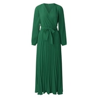 Модни поли рокли парти рокля лятна плажна рокля удобна елегантна женска ежедневна рокля зелено