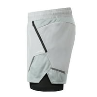 Arsuxeo 2-инча, които бягат шорти с джобове с цип Бързи сухи упражнения за тренировки за фитнес тренировка
