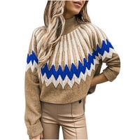 Symoid пуловери за жени- нови подаръци за жени Модна Коледа и Деня на благодарността есенни дрехи за жени Зелени xxxl
