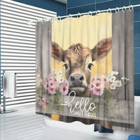 Душ завеса животински душ завеса Бохо душ завеси за баня Ферма душ завеси за баня един душ завеса нетоксичен душ завеса с куки, 60 х72