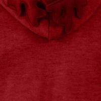 pgeraug за мъже xmas качулка перо с качулка коледна контраст цвят 3d блуза горни суичъри качулки за мъже бели XL
