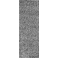 нулум Марлен съвременен килим шаг бегач, 2 '6 6', сив
