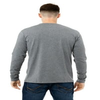Тениска на Рей мъже с мека тънка годна с дълъг ръкав Henley, Stretch Premium Cotton Casual Fashion Tee for Men