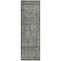 нулум Натали Ацтек геометрични Ресни бегач килим, 2 '8 8', сив