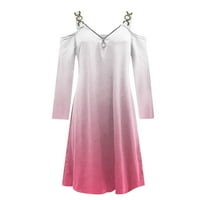 Dadaria maxi рокля за жени пада женски мода v ший цип окачва се отпечатани рокля с дълъг ръкав розови жени