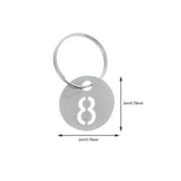 Кръгли номерирани етикети от неръждаема стомана номер 1- Етикети метални ключове етикети