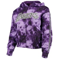 Женски Mitchell & Ness Purple Los Angeles Lakers Galaxy Sublimated Windbreaker Pullover Full-Zip Hoodie