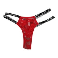 G струни ремъци за жени секси бельо с ниска талия женски бикини за ремъци за дами червен размер s