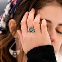 Реколта слънчоглед дами пръстен за жени годежен пръстен бижута подаръци