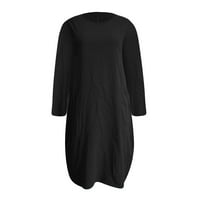 Летни рокли за жени ръкав отпечатани темперамент кратко а-линия кръгло деколте ежедневна рокля Черно хл