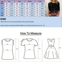 Baocc Womens Tops Valentine Day Series Pattern for Womens Tops Love Printed Three Quarter Lleave Round Neck Top Tey Blous