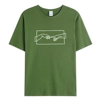 Тениски за педари за мъже polo с къс ръкав за възрастни тениска Tee Top Tshirts Редовно голям размер армия зелено, L