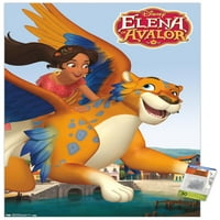 Disney Elena of Avalor - Плакат за полетна стена с дървена магнитна рамка, 22.375 34