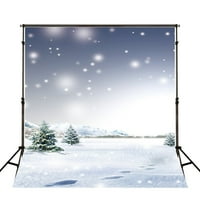Greendecor Polyster 5x7ft зимна сцена фотография фон Звездно небе сняг сцена за фон за фотосесия фон реквизит