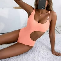 Cara Lady Women Fashion Bikini Ladies Swimsuit Solid Color Color Nylon Multicolor Cullow Out Pink M