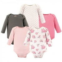 Hudson Baby Body Bodysuits 5pk, Basic Pink Floral, Размери: 0 3M-18 24M