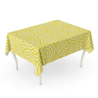 Класически жълт геометричен модел заоблени форми творческа линия мозайка за покритие на масата на таблица на масата на домашно парти декор за парти