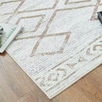 Модерен килим мека килим кухня на закрито постелка Геометрична печат на пода сгъваем тънък килим, който не се приплъзва за баня спалня трапезария хол хол офис класна стая