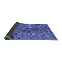 Ahgly Company Indoor Rectangle Oriental Blue Industrial Area Rugs, 3 '5'
