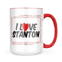 Неонблонд обичам Стантън чаша подарък за любителите на кафе чай