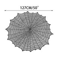 Хелоуин кръгла дантела таблица за прилеп паяк за декор за парти за Хелоуин, дантела за плат плат прили