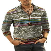 Grianlook мъжки блуза с дълъг ръкав поло риза ревера върхове мъже мъже ежедневни тениски тънък год геометричен пуловер стил-k 3xl