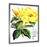Дизайнарт' зелени листа с тропически жълти цветя'