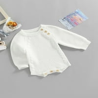 Huakaishijie Toddler Baby Girls Boys Long Loweve Romper Button Triangle One Jumpsuits Playsuit